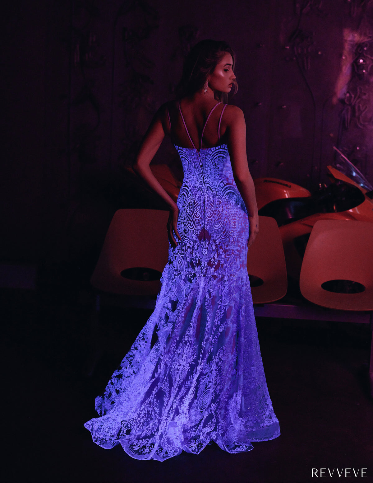 glow prom dresses Wedtrend Women Cute Blue Glow In The Dark Homecoming Dress with Butterflies Pattern A Line Cocktail Dress, Blue / US2